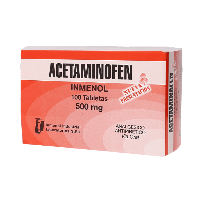 Acetaminofen 500mg - 100 Tabletas